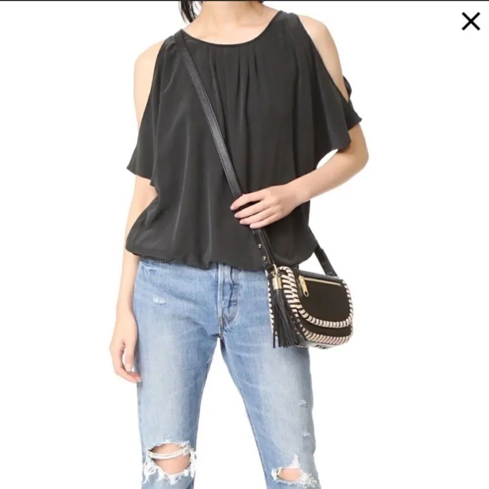 Joie Verrico silk cold shoulder blouse. Size S.
